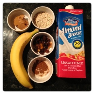 Spiced Nutty Banana Smoothie Ingredients